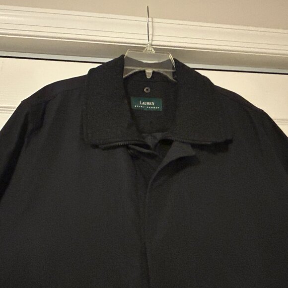 Mens RALPH LAUREN Sz L Black Removable Quilted Lining Coat - Picture 3 of 10